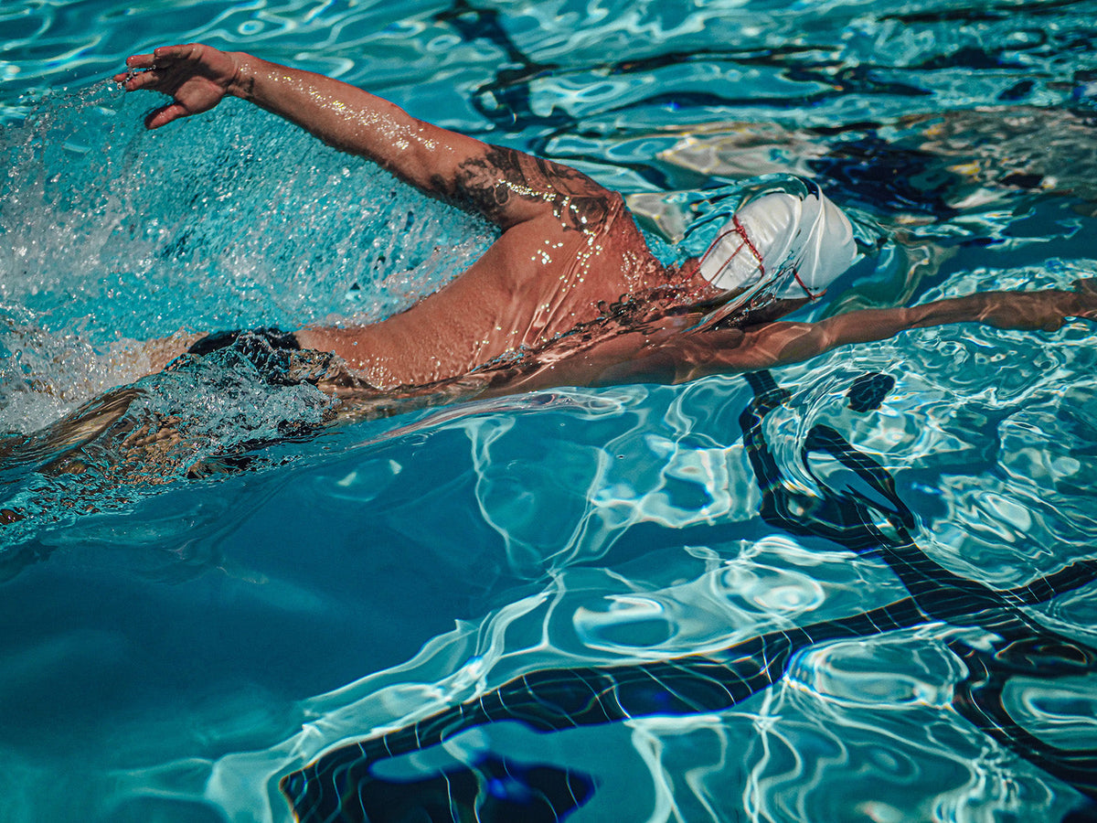 Swimmer training in a pool as cross-training for running