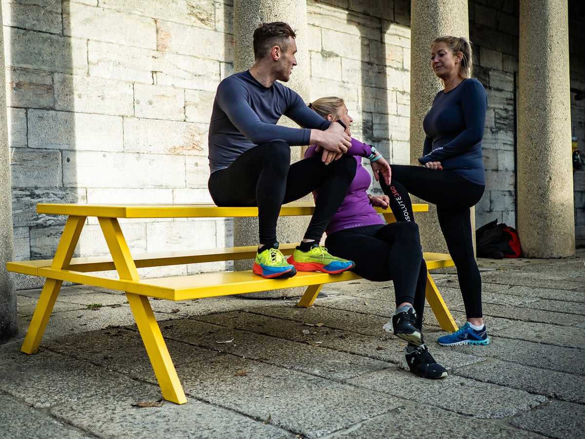 Athletes wearing ABSOLUTE360 Responsive sportswear after exercise
