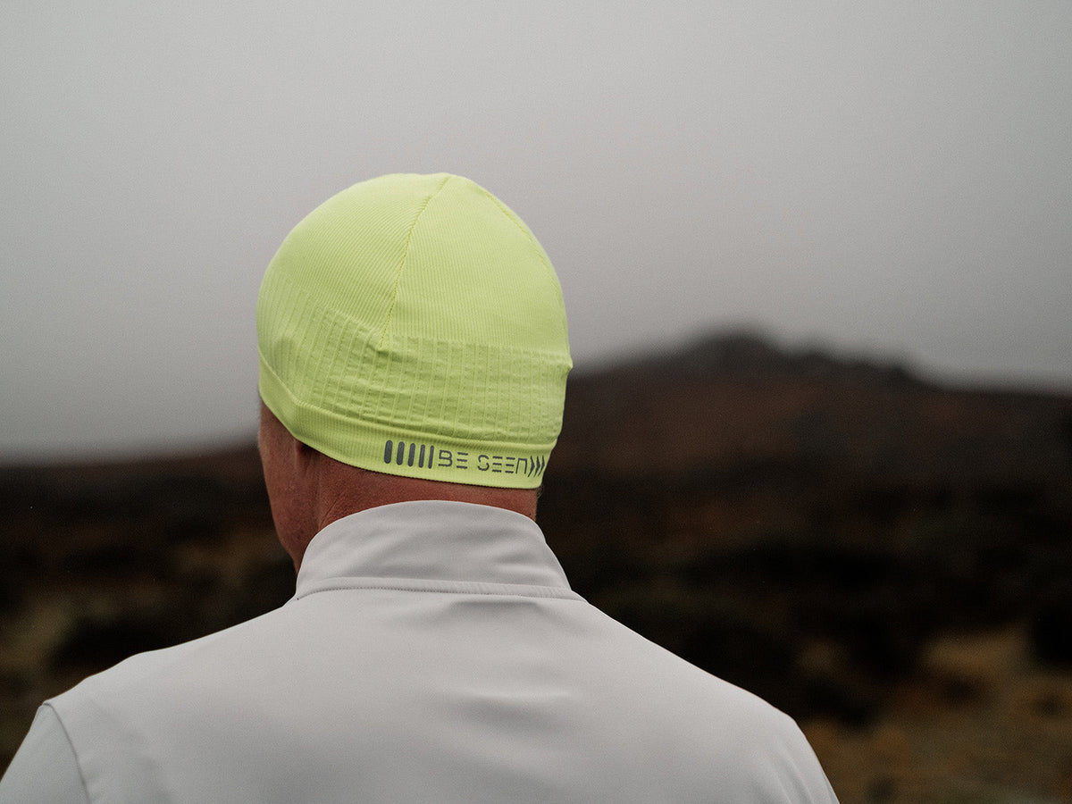 Runner dressed for cold-weather running in winter