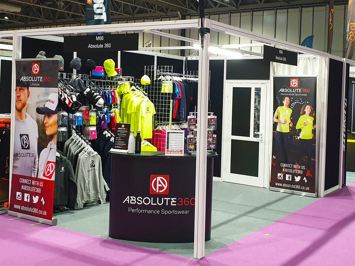 ABSOLUTE360 stand at the National Running Show 2020, NEC Birmingham