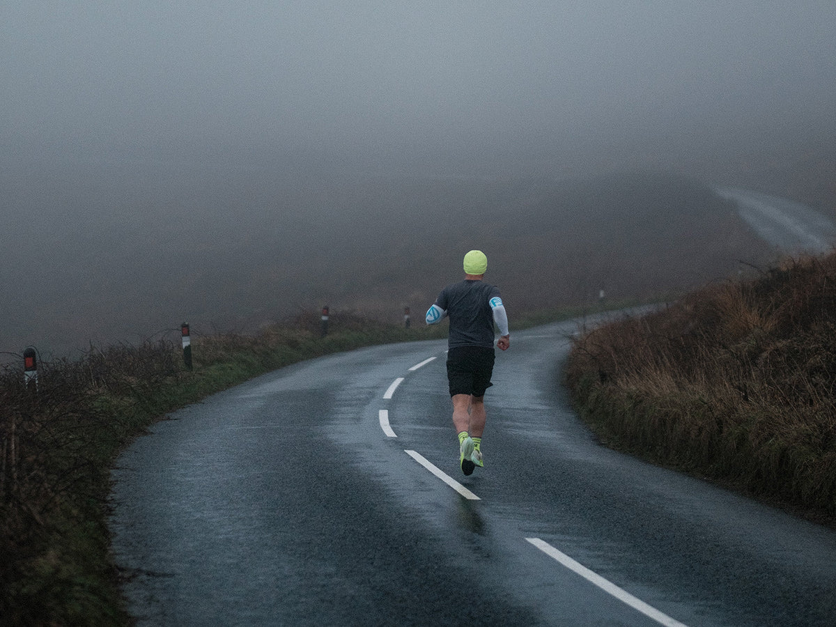 Runner training in cold and wet weather