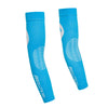 ABSOLUTE360 turquoise arm sleeves with white logo and text for running, sports, and outdoor activities