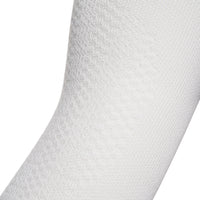 ABSOLUTE360 white arm sleeves close-up showing ventilation mesh and textured pattern