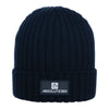ABSOLUTE360 Boxed Logo Beanie in black colour, front view on white background