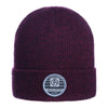 ABSOLUTE360 Heritage Beanie in burgundy colour, front view on white background