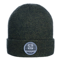 ABSOLUTE360 Heritage Beanie in green colour, front view on white background