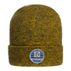 ABSOLUTE360 Heritage Beanie in mustard colour, front view on white background
