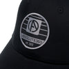 ABSOLUTE360 Heritage Trucker Hat in black, detailed woven patch