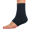 ABSOLUTE360 black ankle support brace, outside side view on white background