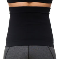 ABSOLUTE360 black back support, back view on white background
