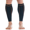 ABSOLUTE360 black calf sleeves, front view on white background