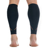 ABSOLUTE360 black calf sleeves, back view on white background