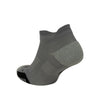 ABSOLUTE360 grey low-cut running sock, featuring breathable mesh panels, product image on white background