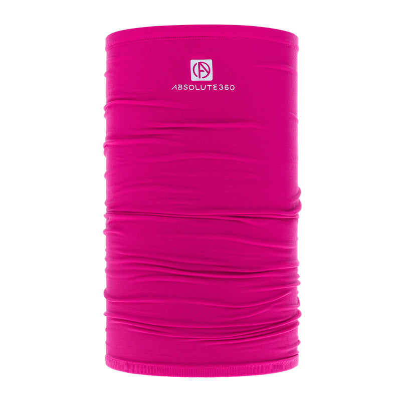 ABSOLUTE360 fuchsia purple multifunctional neck tube snood for running, sports, and outdoor use