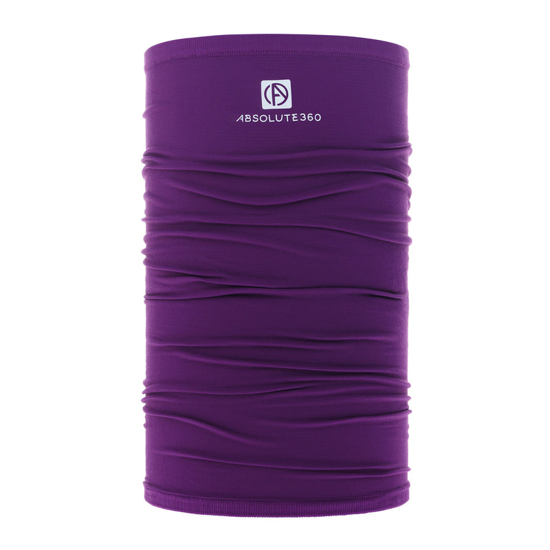 ABSOLUTE360 imperial purple multifunctional neck tube snood for running, sports, and outdoor use