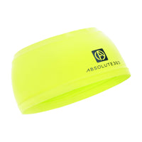 ABSOLUTE360 neon yellow wide running headband for sports and fitness
