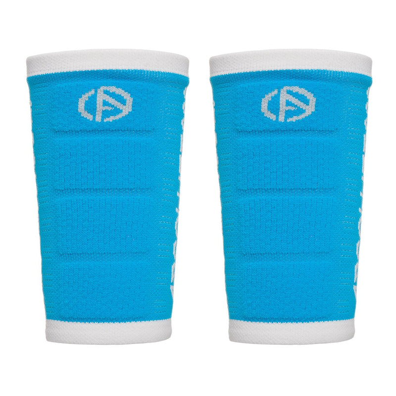 ABSOLUTE360 pair of turquoise wristbands with white accents, product image on white background