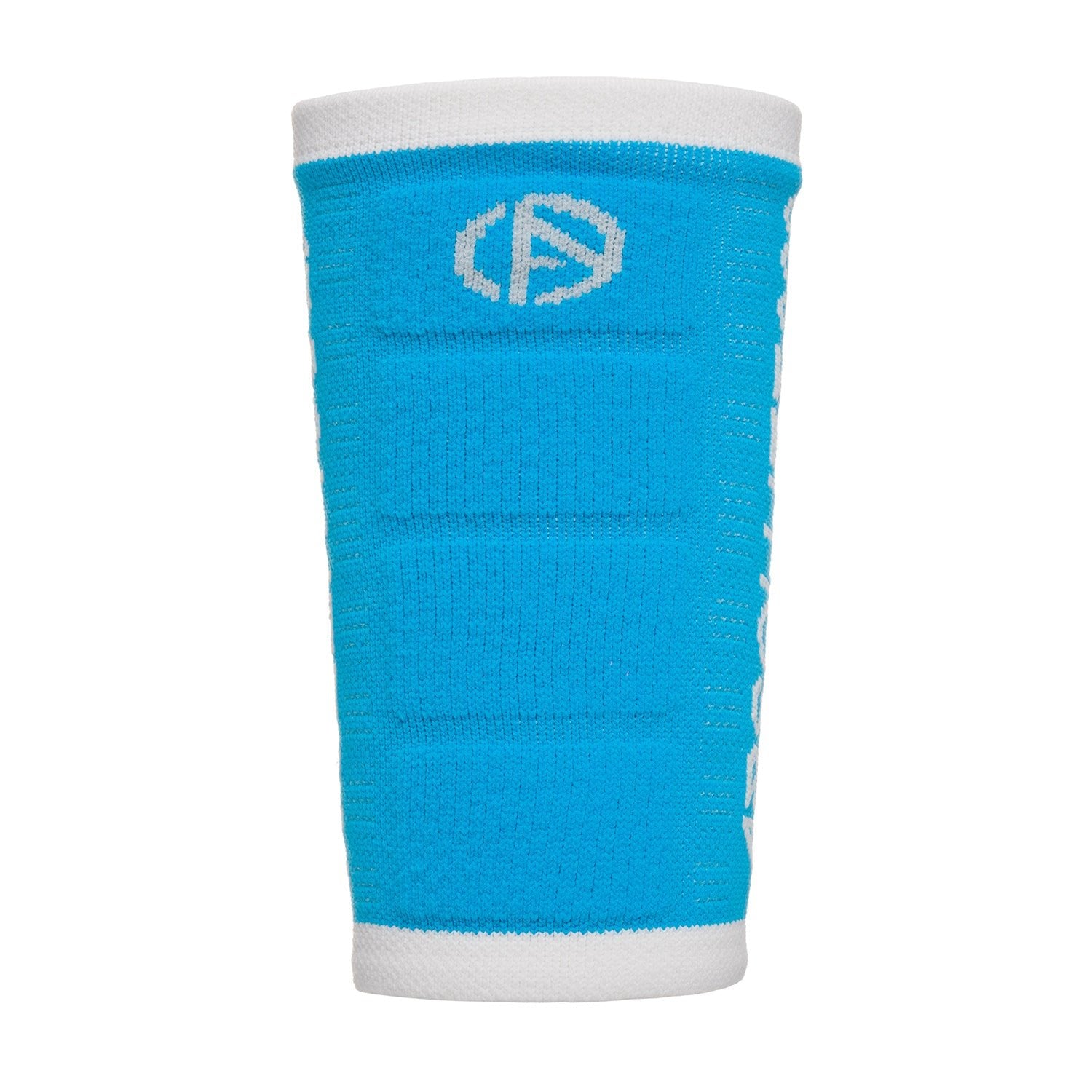 ABSOLUTE360 turquoise wristband with white accents, product image on white background