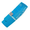 ABSOLUTE360 turquoise wristband with pocket, showing credit card in pocket, product image on white background